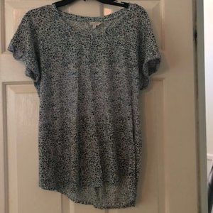 Lucky Brand Short Sleeved Top Blue Green Large